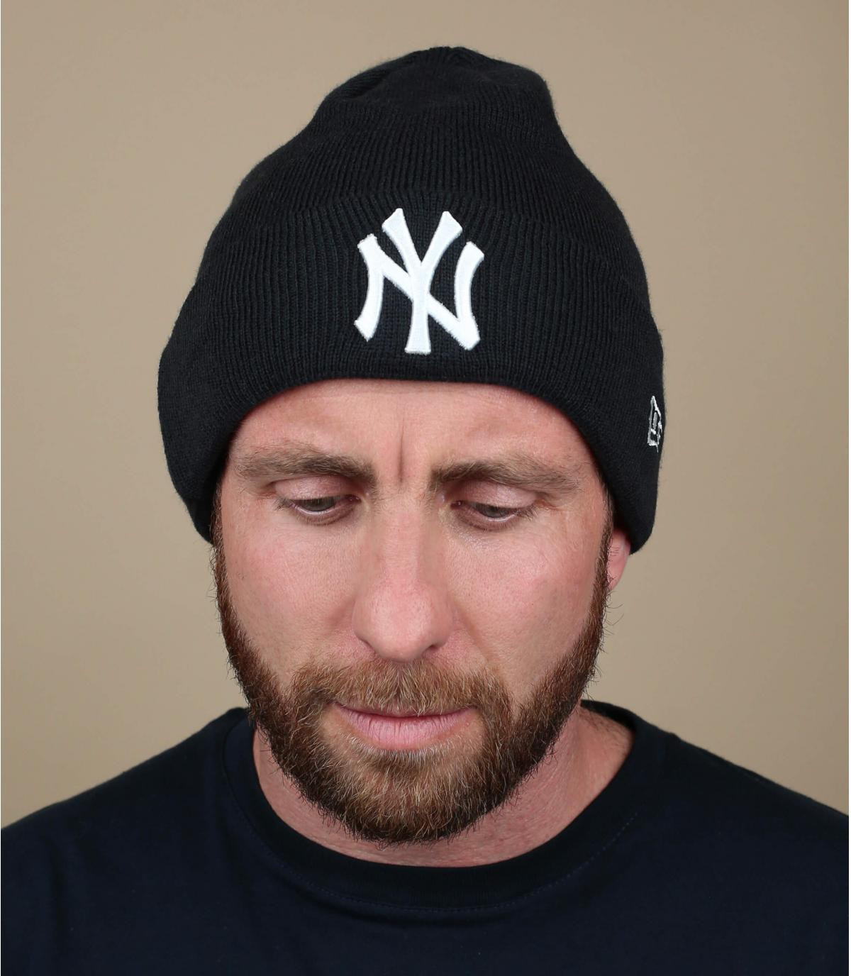 bonnet revers NY bleu Bonnet MLB Essential Cuff NY team
